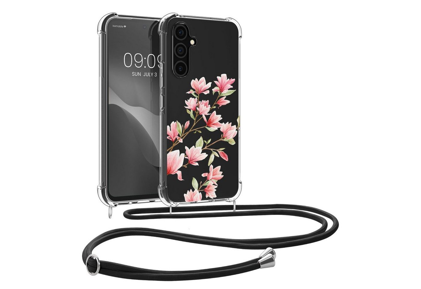 kwmobile Handyhülle Hülle für Samsung Galaxy A54 5G, Silikon Handyhülle mit Kette - Handykette Handyband von kwmobile