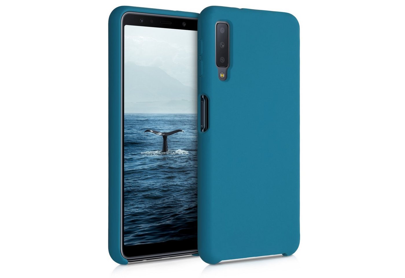 kwmobile Handyhülle Hülle für Samsung Galaxy A7 (2018), Hülle Silikon gummiert - Handyhülle - Handy Case Cover von kwmobile