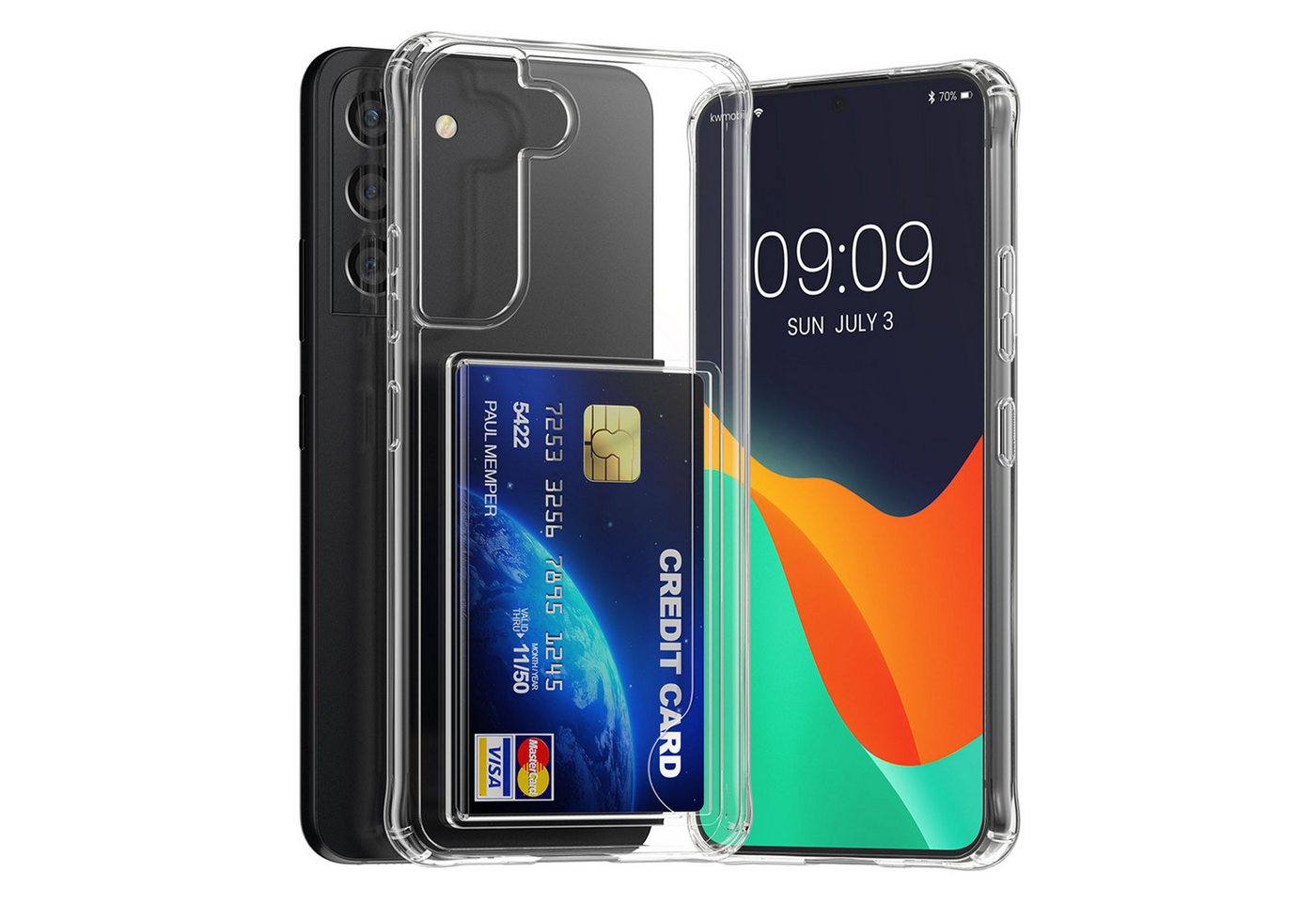 kwmobile Handyhülle Hülle für Samsung Galaxy S22 Plus Handyhülle, Kunststoff TPU Cover mit Kartenfach - Hartes Case - Schutzhülle kwmobile Handyhülle Hülle für Samsung Galaxy S22 Plus Handyhülle, Kunststoff TPU Cover mit Kartenfach - Hartes Case - Schutzhülle von kwmobile