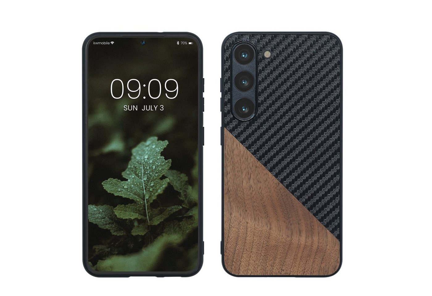 kwmobile Handyhülle Hülle für Samsung Galaxy S23, Holz Handy Schutzcase - Handy Case Schutzhülle - Smartphone Cover von kwmobile