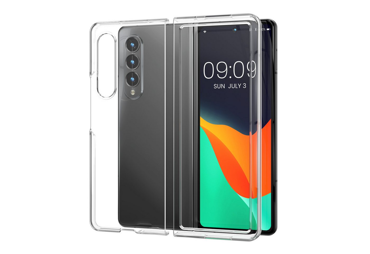 kwmobile Handyhülle Hülle für Samsung Galaxy Z Fold4 Case transparent, Faltbare Handyhülle mit Rahmen - Robustes Cover kwmobile Handyhülle Hülle für Samsung Galaxy Z Fold4 Case transparent, Faltbare Handyhülle mit Rahmen - Robustes Cover von kwmobile