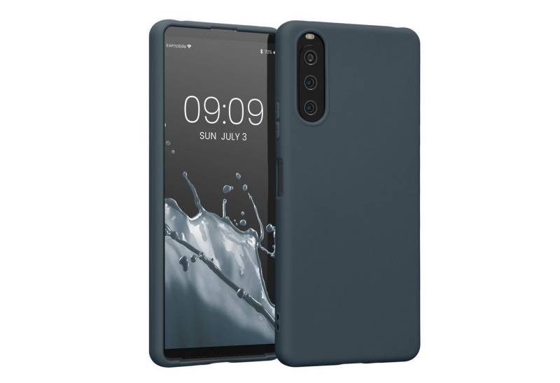 kwmobile Handyhülle Hülle für Sony Xperia 10 IV, Hülle Silikon - Soft Handyhülle - Handy Case Cover - Schwarz matt von kwmobile