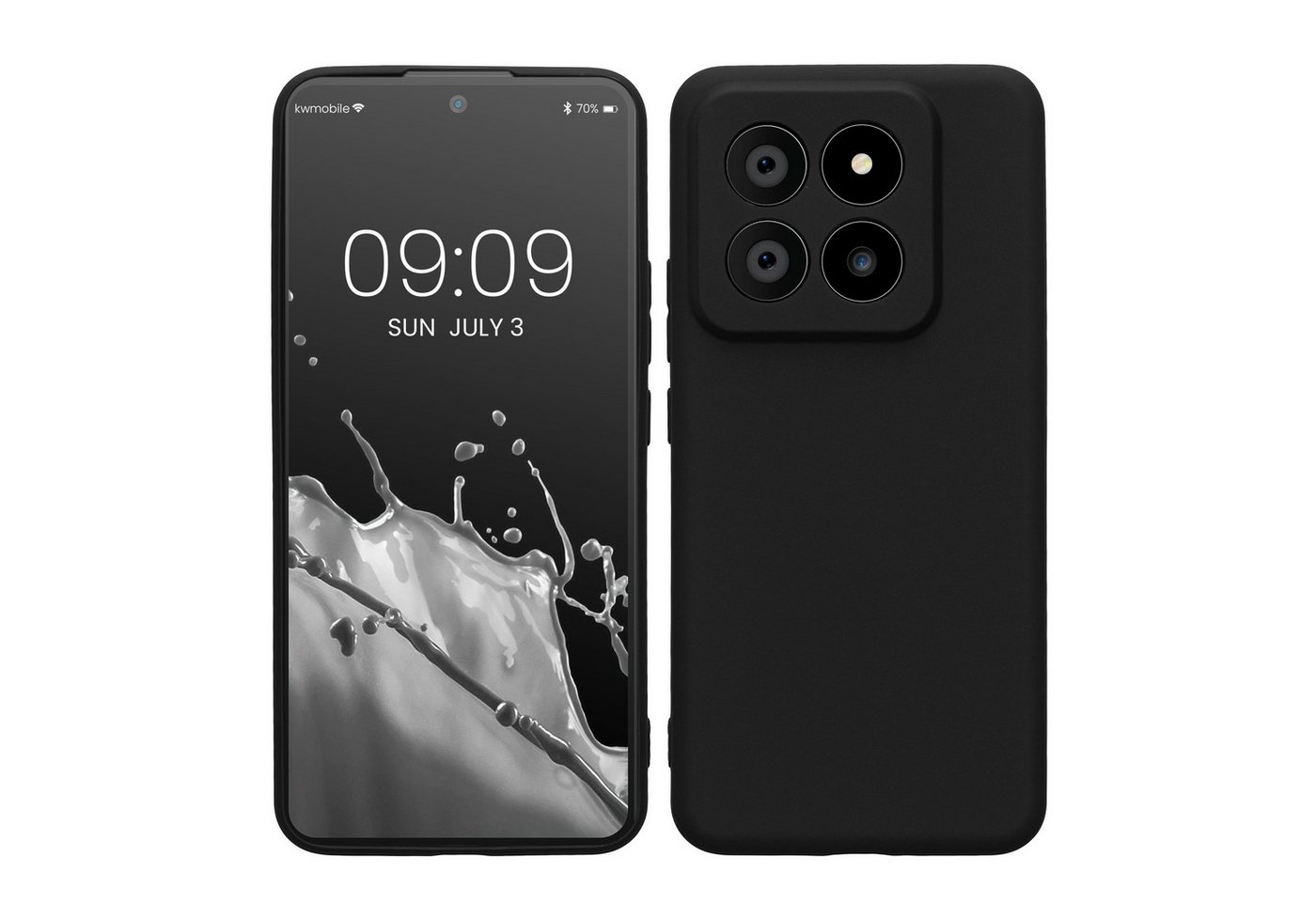 kwmobile Handyhülle Hülle für Xiaomi 14 Pro 5G, Backcover Silikon - Soft Handyhülle - Handy Case in Schwarz matt von kwmobile