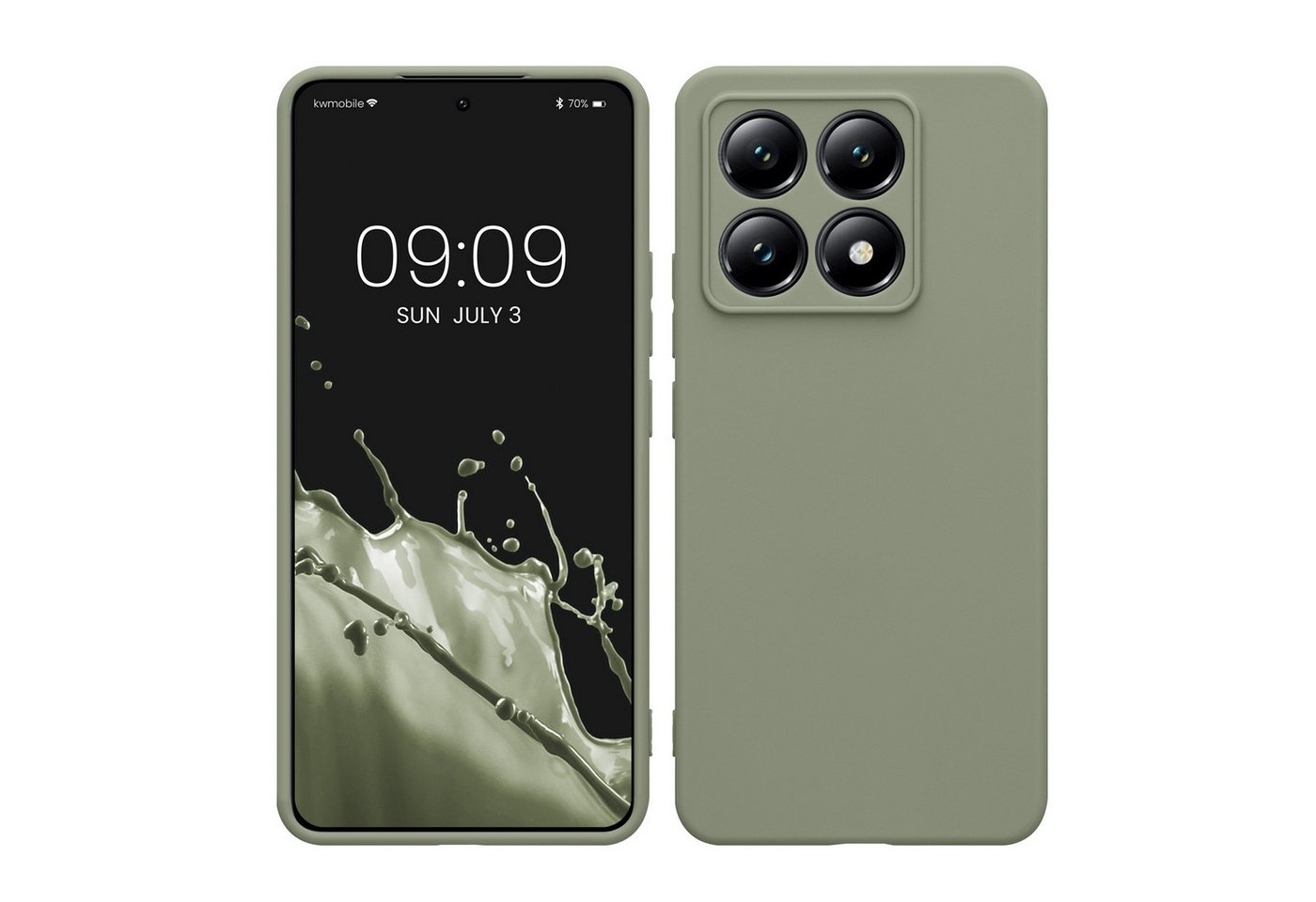 kwmobile Handyhülle Hülle für Xiaomi 14T, Backcover Silikon - Soft Handyhülle - Handy Case in Graugrün kwmobile Handyhülle Hülle für Xiaomi 14T, Backcover Silikon - Soft Handyhülle - Handy Case in Graugrün von kwmobile