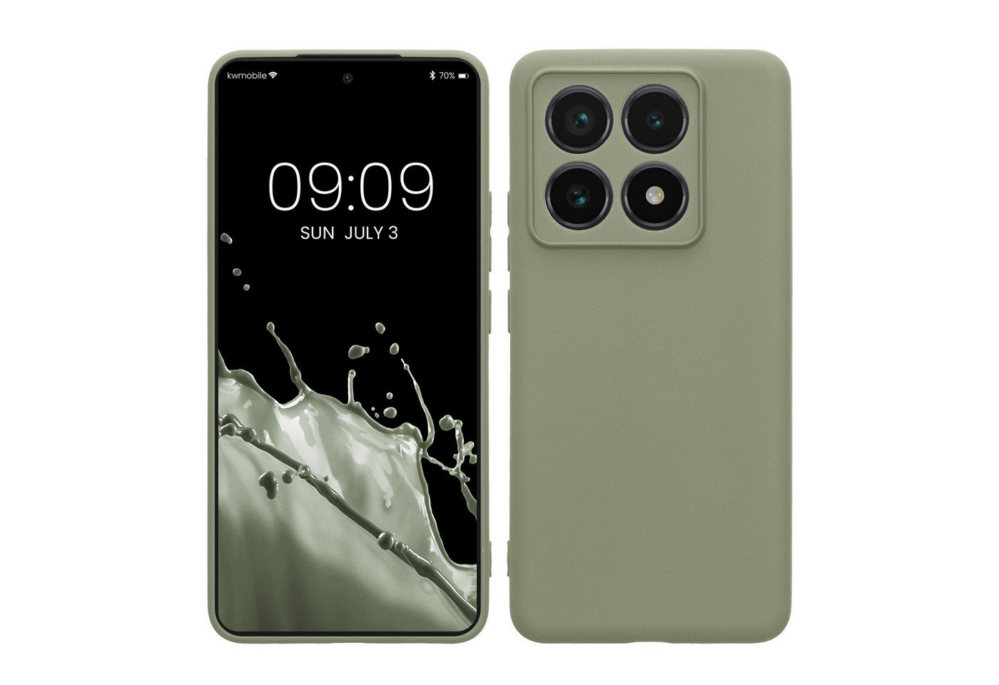 kwmobile Handyhülle Hülle für Xiaomi 14T Pro, Backcover Silikon - Soft Handyhülle - Handy Case in Graugrün kwmobile Handyhülle Hülle für Xiaomi 14T Pro, Backcover Silikon - Soft Handyhülle - Handy Case in Graugrün von kwmobile