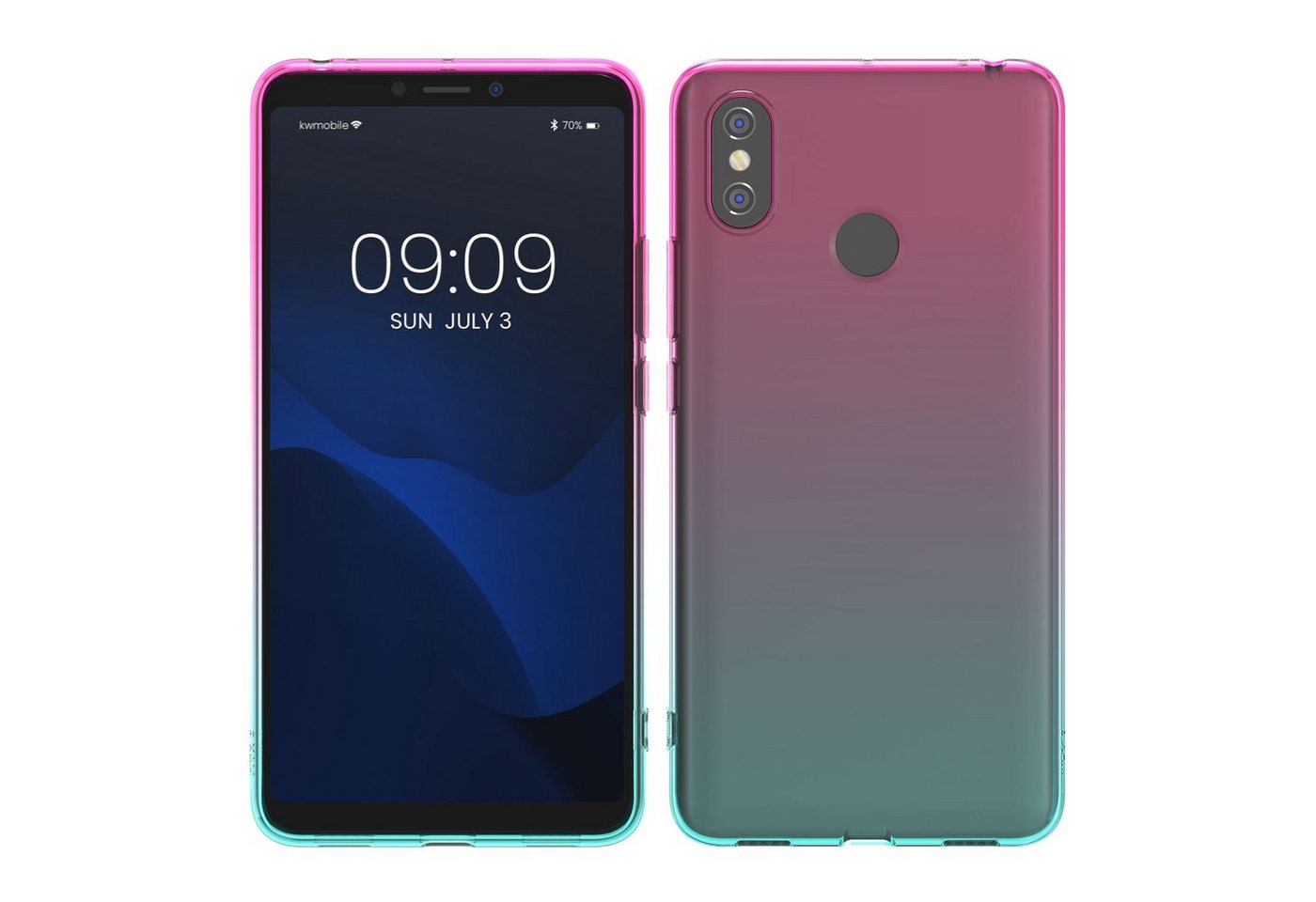 kwmobile Handyhülle Hülle für Xiaomi Mi Max 3, TPU Silikon Handy Schutzhülle Cover Case - Zwei Farben Design von kwmobile