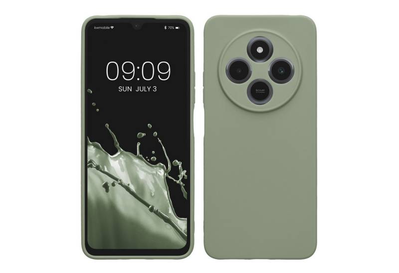 kwmobile Handyhülle Hülle für Xiaomi Redmi 14C / Poco C75, Backcover Silikon - Soft Handyhülle - Handy Case in Graugrün von kwmobile