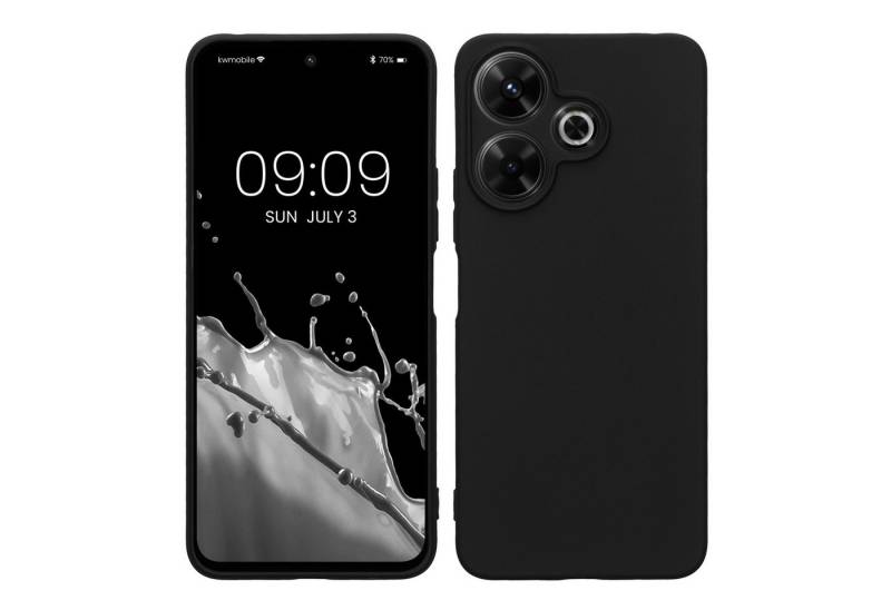 kwmobile Handyhülle Hülle für Xiaomi Poco M6 4G, Backcover Silikon - Soft Handyhülle - Handy Case in Schwarz matt von kwmobile