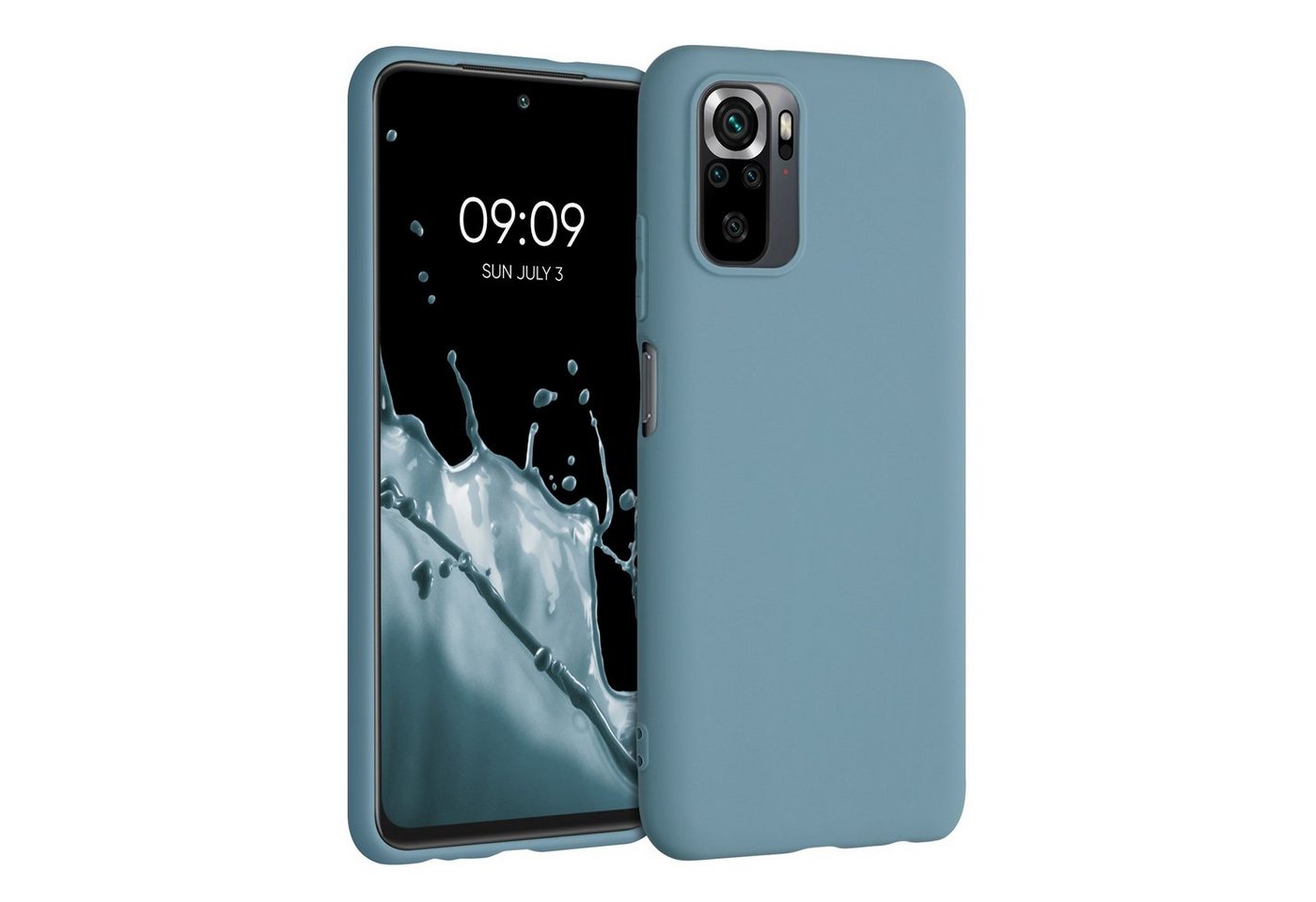 kwmobile Handyhülle Hülle für Xiaomi Redmi Note 10 / Note 10S, Hülle Silikon - Soft Handyhülle - Handy Case Cover - Arctic Night von kwmobile