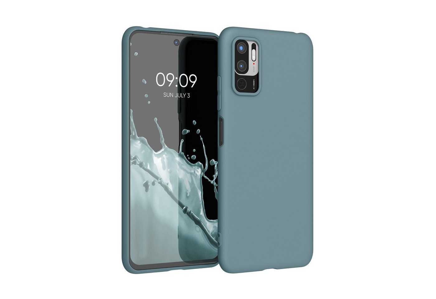 kwmobile Handyhülle Hülle für Xiaomi Redmi Note 10 5G, Hülle Silikon - Soft Handyhülle - Handy Case Cover - Arctic Night von kwmobile