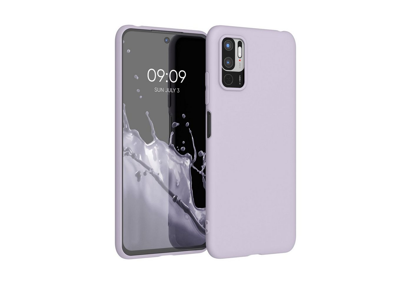 kwmobile Handyhülle Hülle für Xiaomi Redmi Note 10 5G, Hülle Silikon - Soft Handyhülle - Handy Case Cover - Bordeaux Violett von kwmobile