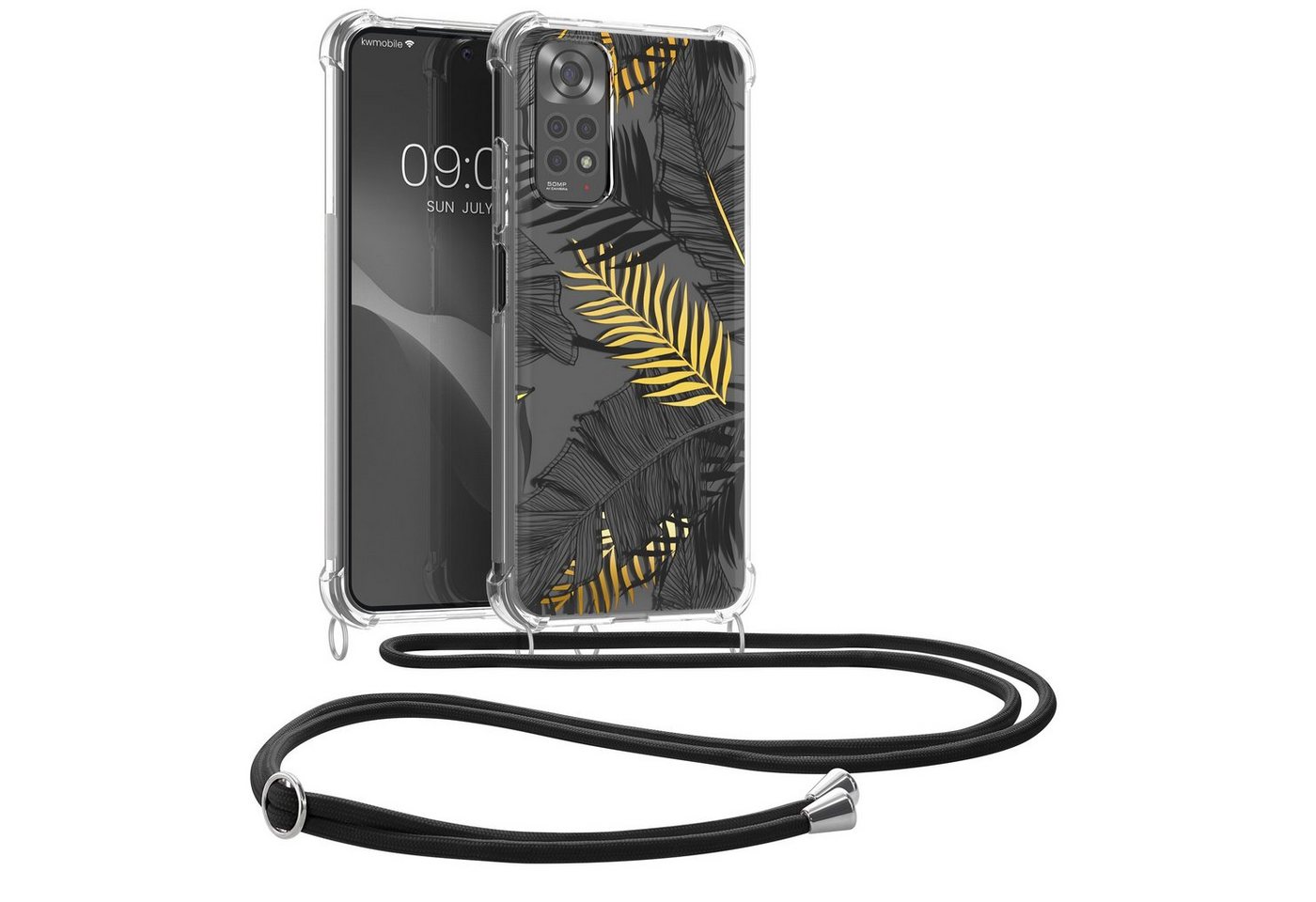 kwmobile Handyhülle Hülle für Xiaomi Redmi Note 11 / Note 11S, Silikon Handyhülle mit Kette - Handykette Handyband von kwmobile