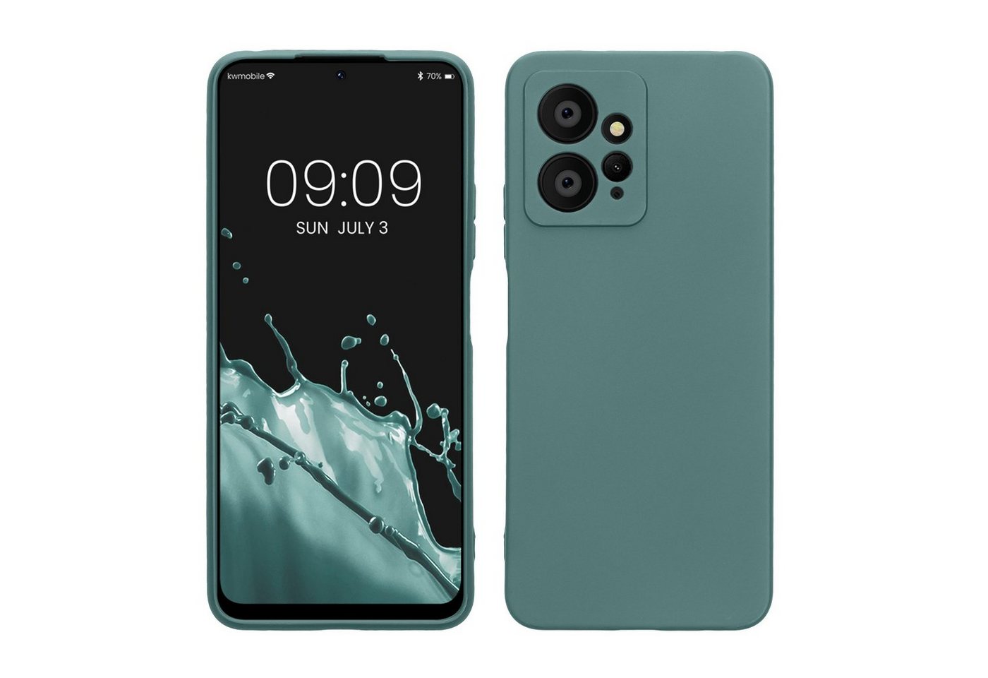 kwmobile Handyhülle Hülle für Xiaomi Redmi Note 12 (4G), Backcover Silikon - Soft Handyhülle - Handy Case in Arctic Night von kwmobile