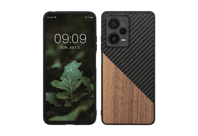 kwmobile Handyhülle Hülle für Xiaomi Redmi Note 12 Pro+ (5G), Holz Handy Schutzcase - Handy Case Schutzhülle - Smartphone Cover von kwmobile