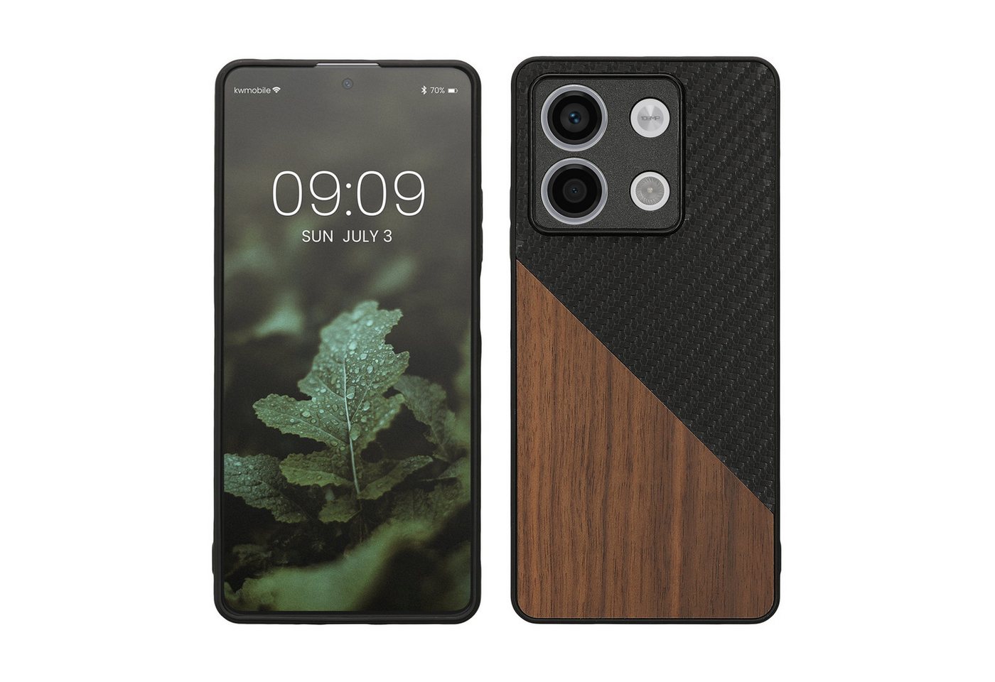 kwmobile Handyhülle Hülle für Xiaomi Redmi Note 13 5G, Holz Handy Schutzcase - Handy Case Schutzhülle - Smartphone Cover von kwmobile