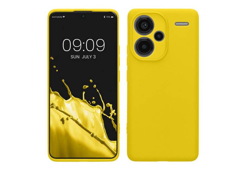 kwmobile Handyhülle Hülle für Xiaomi Redmi Note 13 Pro+ 5G / Redmi Note 13 Pro Plus 5G, Backcover Silikon - Soft Handyhülle - Handy Case in Strahlend Gelb von kwmobile