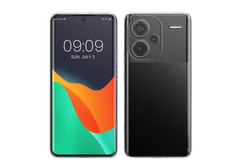 kwmobile Handyhülle Hülle für Xiaomi Redmi Note 13 Pro+ 5G / Redmi Note 13 Pro Plus 5G, Silikon Handyhülle transparent - Handy Case gummiert von kwmobile