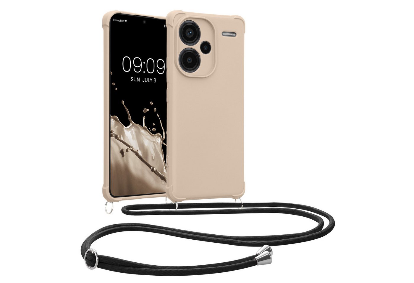kwmobile Handyhülle Hülle für Xiaomi Redmi Note 13 Pro+ 5G / Redmi Note 13 Pro Plus 5G, mit Metall Kette zum Umhängen - Silikon Handy Cover Case Schutzhülle kwmobile Handyhülle Hülle für Xiaomi Redmi Note 13 Pro+ 5G / Redmi Note 13 Pro Plus 5G, mit Metall Kette zum Umhängen - Silikon Handy Cover Case Schutzhülle von kwmobile