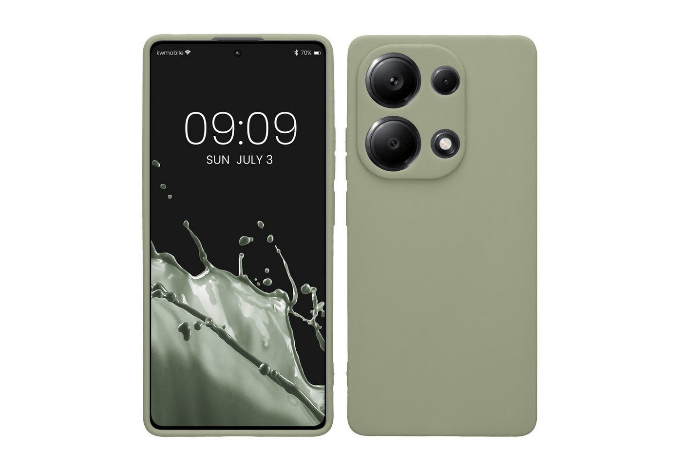 kwmobile Handyhülle Hülle für Xiaomi Redmi Note 13 Pro 4G, Backcover Silikon - Soft Handyhülle - Handy Case in Graugrün kwmobile Handyhülle Hülle für Xiaomi Redmi Note 13 Pro 4G, Backcover Silikon - Soft Handyhülle - Handy Case in Graugrün von kwmobile