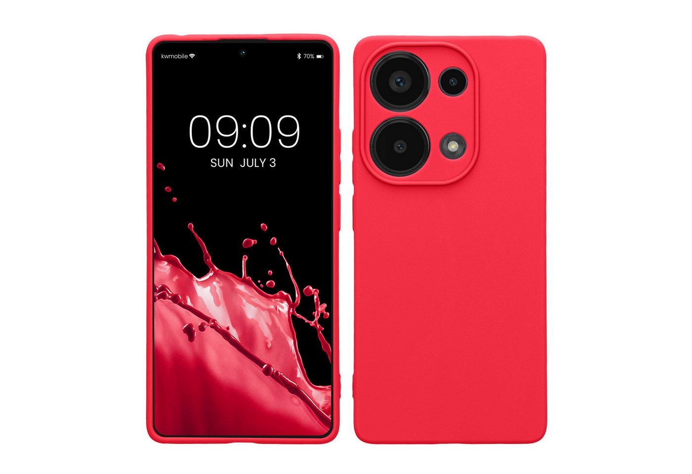 kwmobile Handyhülle Hülle für Xiaomi Redmi Note 13 Pro 4G, Backcover Silikon - Soft Handyhülle - Handy Case in Neon Pink von kwmobile