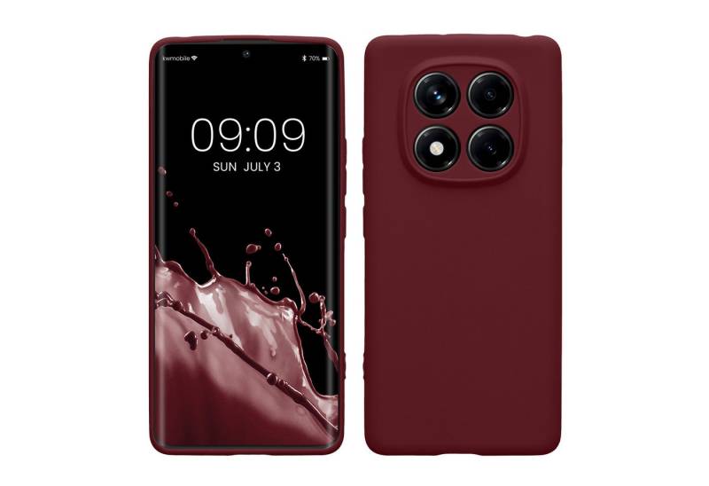 kwmobile Handyhülle Hülle für Xiaomi Redmi Note 14 Pro 4G, Backcover Silikon - Soft Handyhülle - Handy Case in Bordeaux Violett von kwmobile