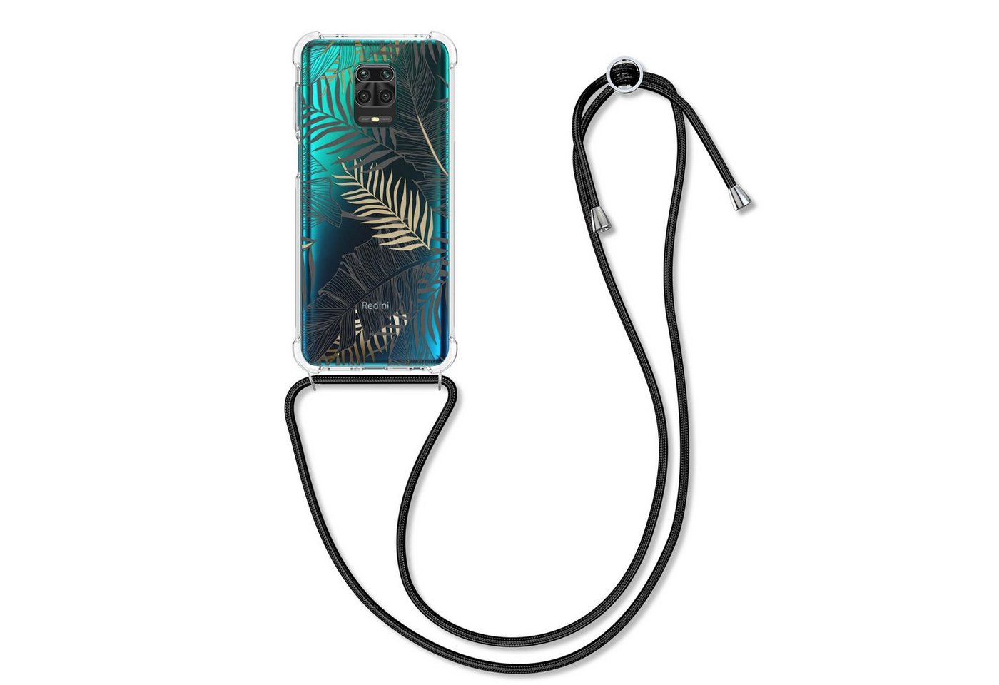 kwmobile Handyhülle Hülle für Xiaomi Redmi Note 9S / 9 Pro / 9 Pro Max, Silikon Handyhülle mit Kette - Handykette Handyband von kwmobile