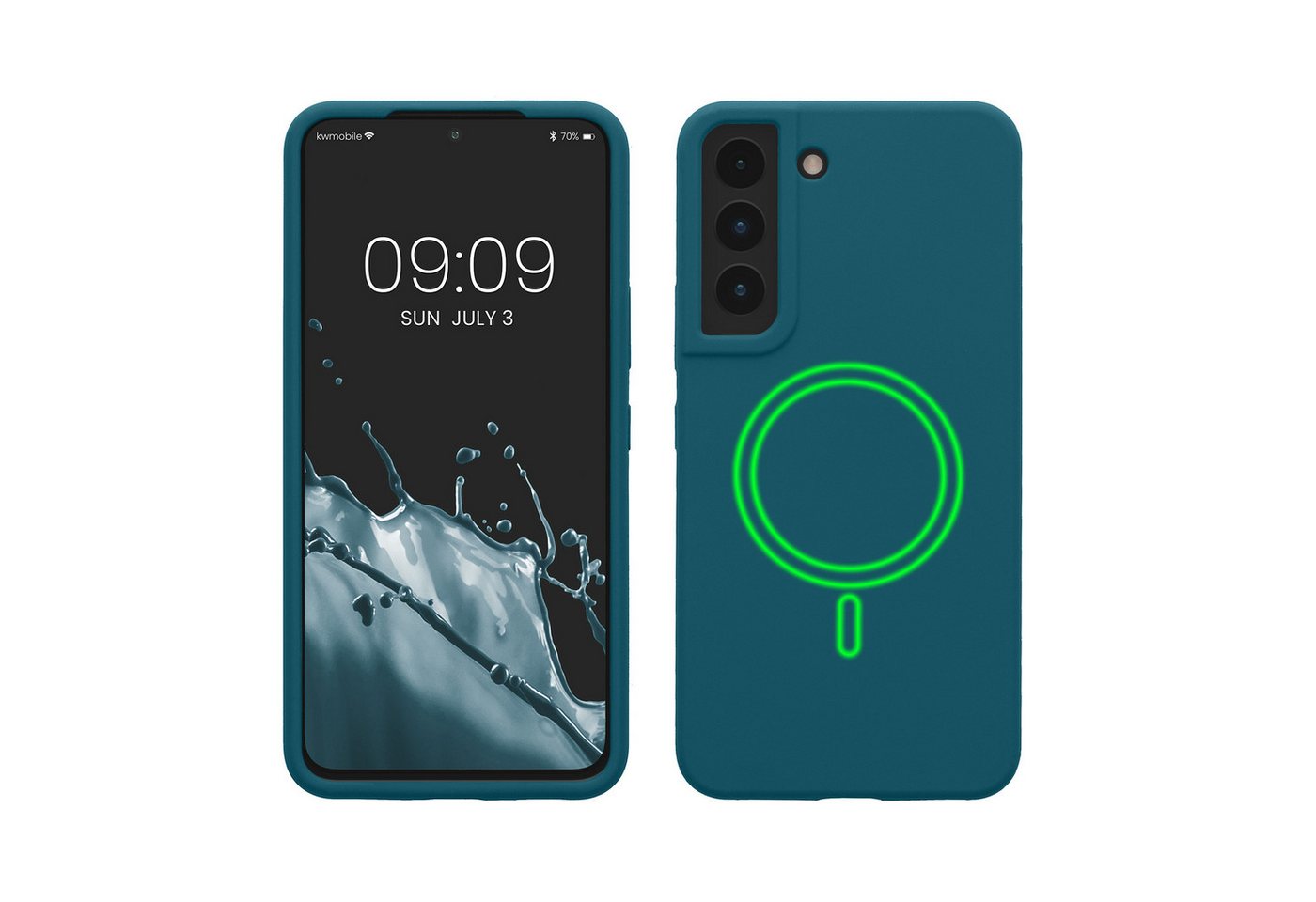 kwmobile Handyhülle Hülle kompatibel mit Samsung Galaxy S22, magnetische Handyhülle Silikon Case - Cover gummiert kwmobile Handyhülle Hülle kompatibel mit Samsung Galaxy S22, magnetische Handyhülle Silikon Case - Cover gummiert von kwmobile