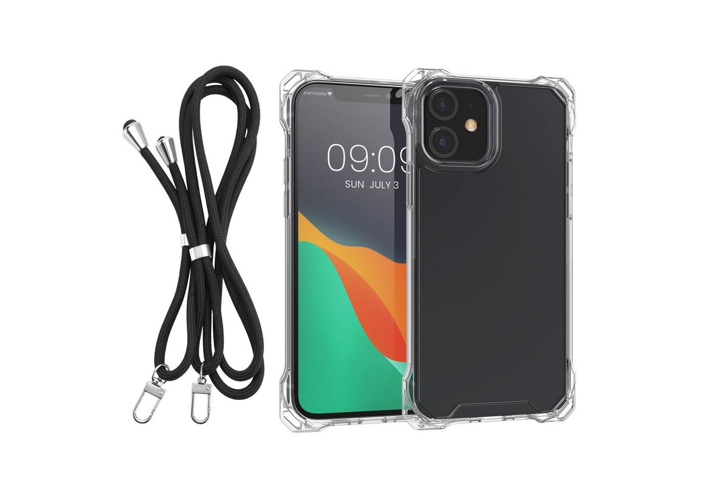 kwmobile Handyhülle Necklace Case für Apple iPhone 11 Hülle mit Band, handykette - stoßfestes Kunststoff Cover - TPU Bumper von kwmobile