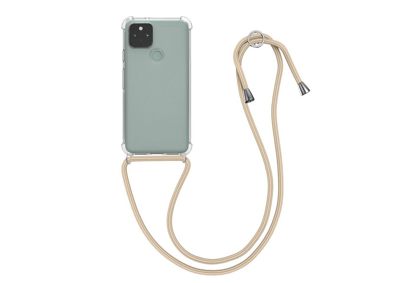 kwmobile Handyhülle Necklace Case für Google Pixel 5, Hülle Silikon mit Handykette - Band Handyhülle von kwmobile