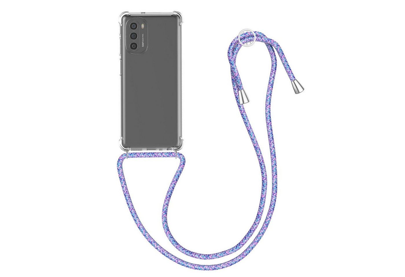 kwmobile Handyhülle Necklace Case für Motorola Moto G51 5G, Hülle Silikon mit Handykette - Band Handyhülle von kwmobile