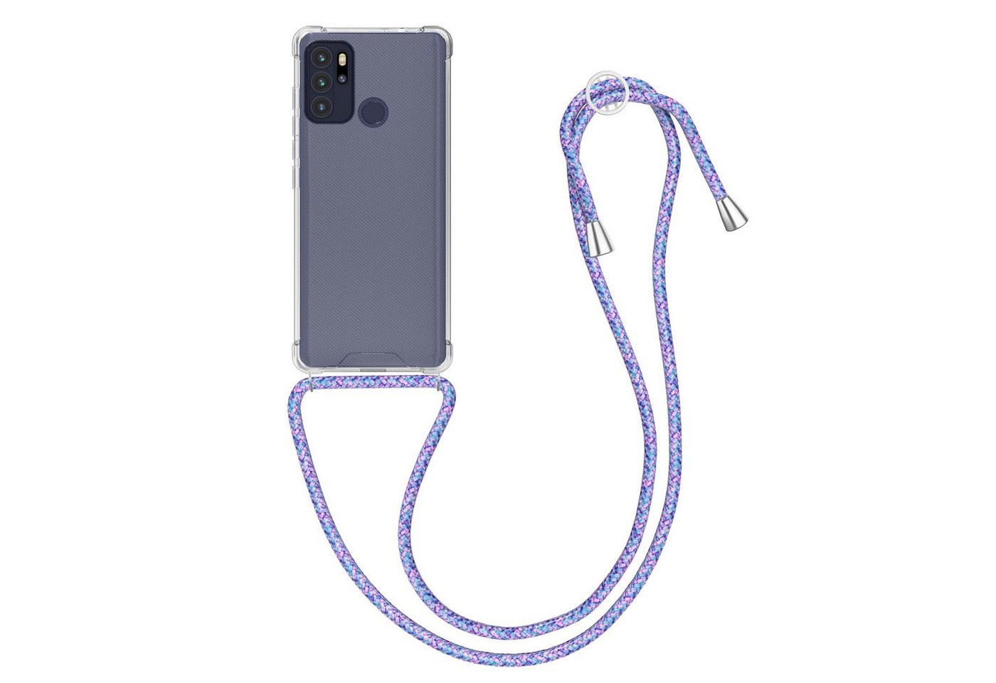 kwmobile Handyhülle Necklace Case für Motorola Moto G60S, Hülle Silikon mit Handykette - Band Handyhülle von kwmobile