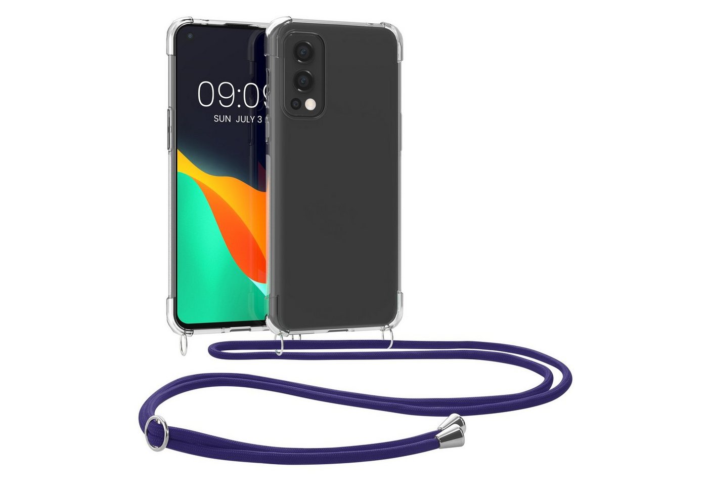 kwmobile Handyhülle Necklace Case für OnePlus Nord 2 5G, Hülle Silikon mit Handykette - Band Handyhülle von kwmobile