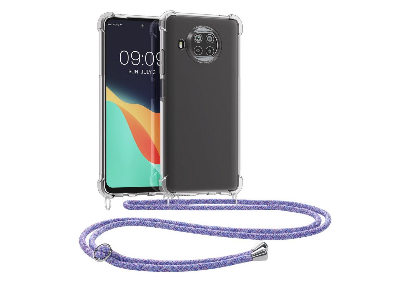 kwmobile Handyhülle Necklace Case für Xiaomi Mi 10T Lite, Hülle Silikon mit Handykette - Band Handyhülle von kwmobile