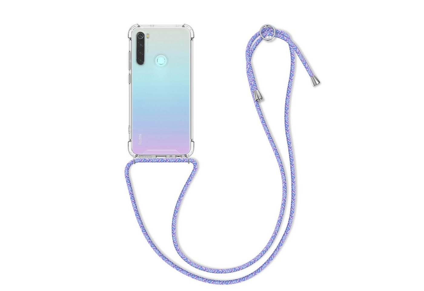 kwmobile Handyhülle Necklace Case für Xiaomi Redmi Note 8 (2019 / 2021), Hülle Silikon mit Handykette - Band Handyhülle von kwmobile