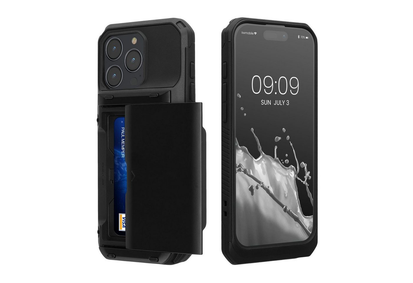 kwmobile Handyhülle Premium Handyhülle für Apple iPhone 15 Pro Max Hülle, Smartphone Schutzhülle mit Kartenfach für bis zu 4 Karten kwmobile Handyhülle Premium Handyhülle für Apple iPhone 15 Pro Max Hülle, Smartphone Schutzhülle mit Kartenfach für bis zu 4 Karten von kwmobile