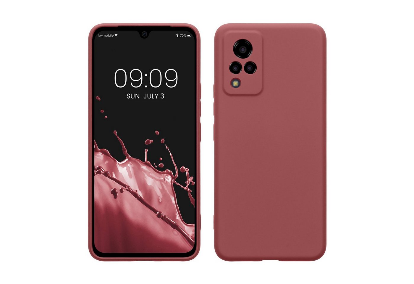 kwmobile Handyhülle Slim Case für Vivo V21 5G, Hülle Silikon Handy - Handyhülle gummiert von kwmobile