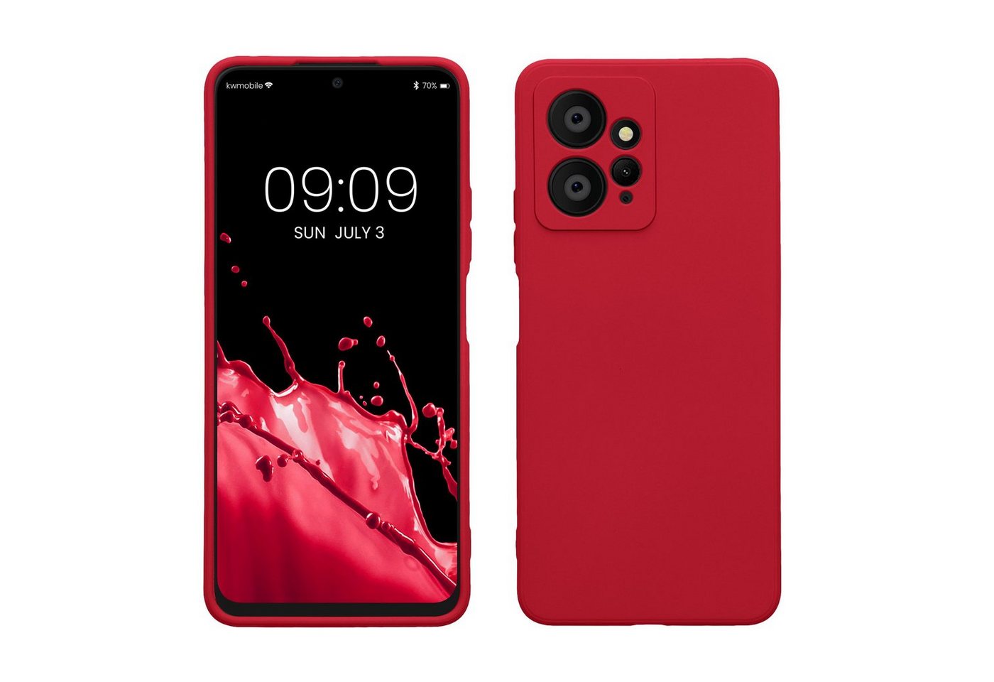 kwmobile Handyhülle Slim Case für Xiaomi Redmi Note 12 (4G), Hülle Silikon Handy - Handyhülle gummiert von kwmobile