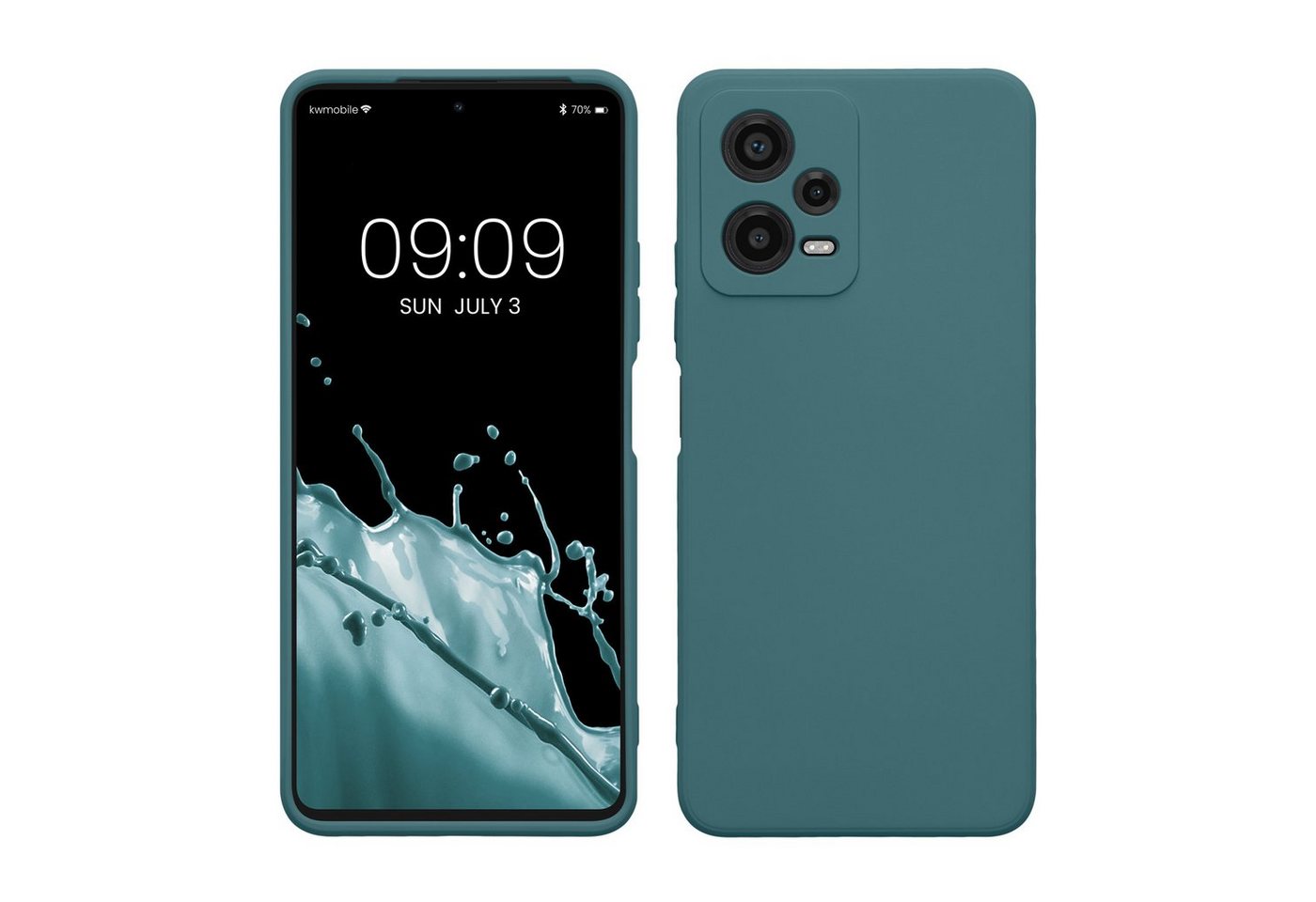 kwmobile Handyhülle Slim Case für Xiaomi Redmi Note 12 5G / POCO X5 5G, Hülle Silikon Handy - Handyhülle gummiert von kwmobile