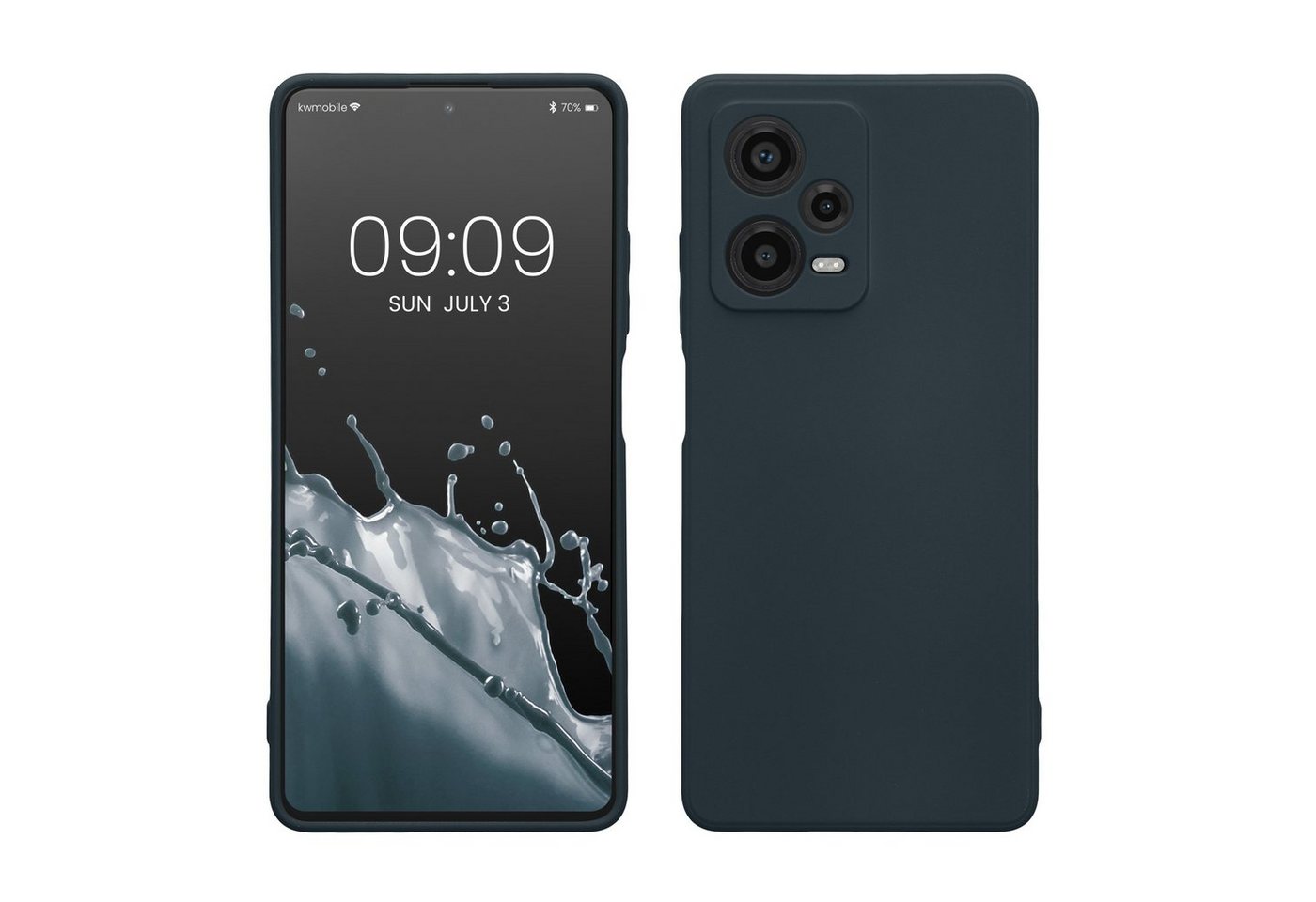 kwmobile Handyhülle Slim Case für Xiaomi Redmi Note 12 Pro+ (5G), Hülle Silikon Handy - Handyhülle gummiert von kwmobile