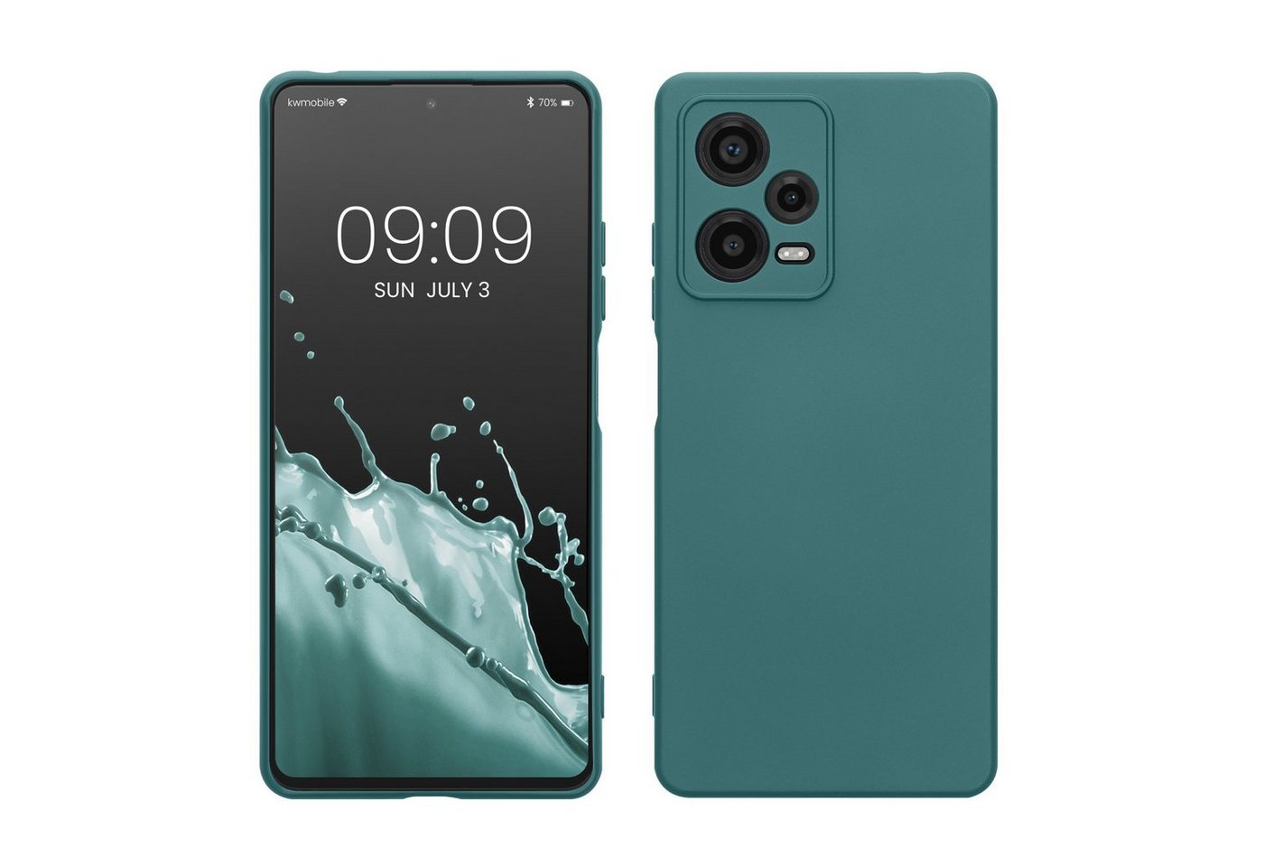 kwmobile Handyhülle Slim Case für Xiaomi Redmi Note 12 Pro 5G, Hülle Silikon Handy - Handyhülle gummiert von kwmobile