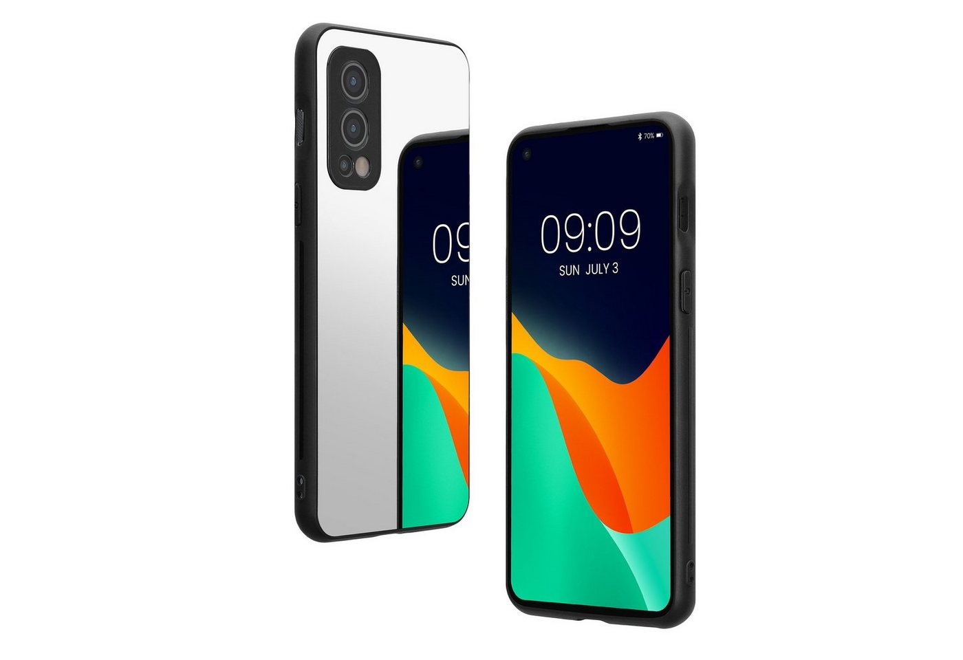 kwmobile Handyhülle Spiegel Hülle für OnePlus Nord 2 5G, Handyhülle Schutzhülle TPU Bumper - Handy Case Cover von kwmobile