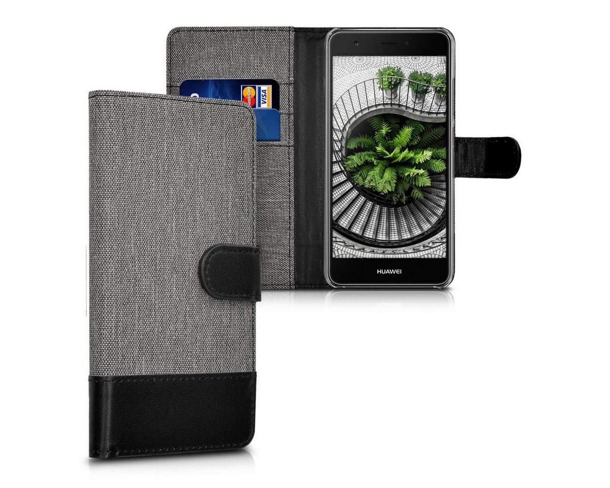 kwmobile Handyhülle Wallet Case für Huawei Nova, Hülle mit Ständer - Handyhülle Kartenfächer von kwmobile