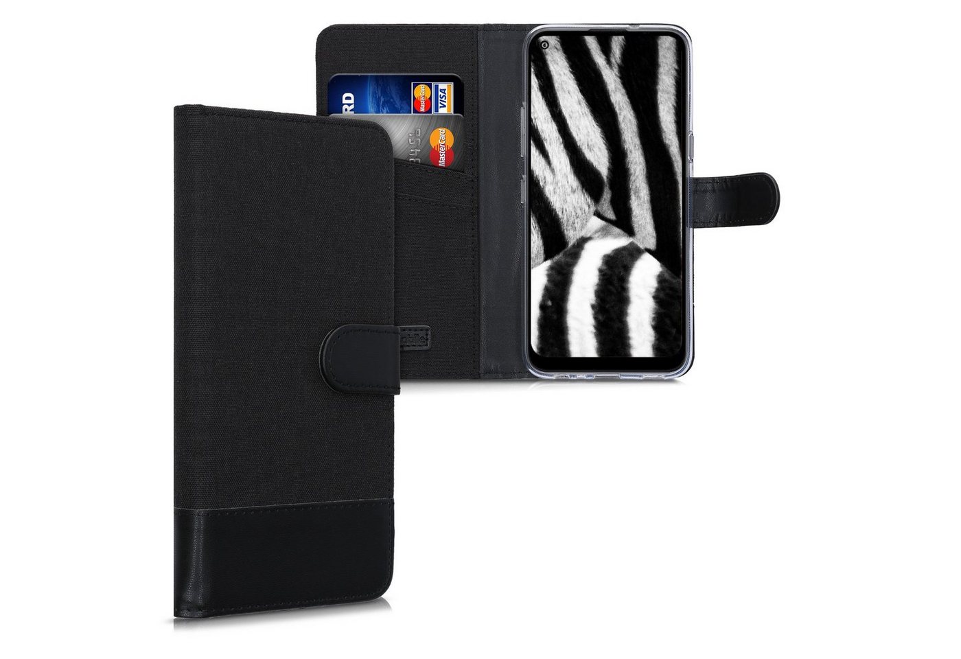 kwmobile Handyhülle Wallet Case für LG K61, Hülle mit Ständer - Handyhülle Kartenfächer von kwmobile