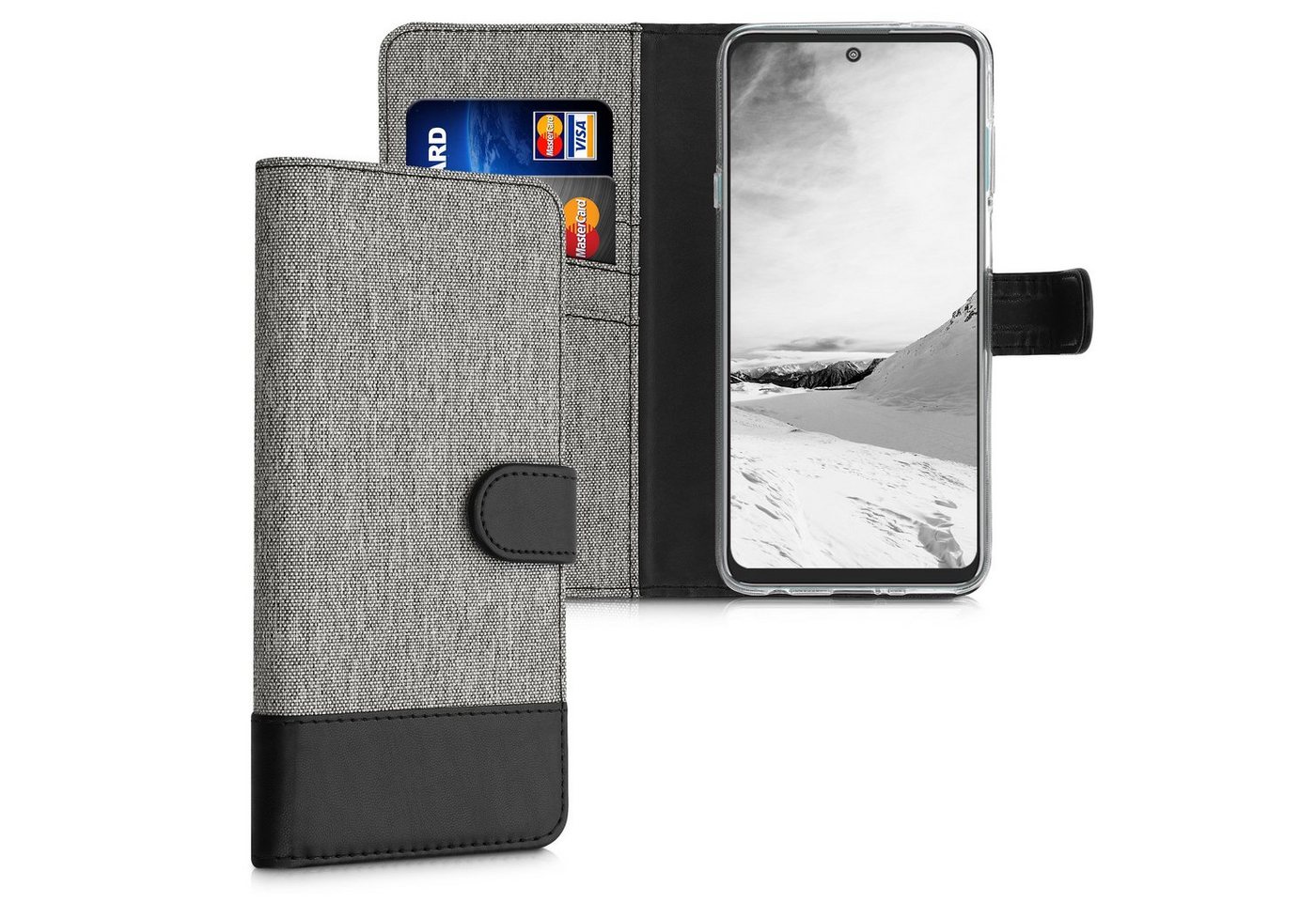 kwmobile Handyhülle Wallet Case für Motorola Edge 20 Lite, Hülle mit Ständer - Handyhülle Kartenfächer von kwmobile