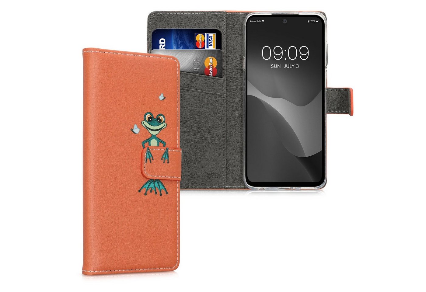 kwmobile Handyhülle Wallet Case für Motorola Edge 20 Lite, Hülle mit Ständer Kartenfächer - Handyhülle von kwmobile