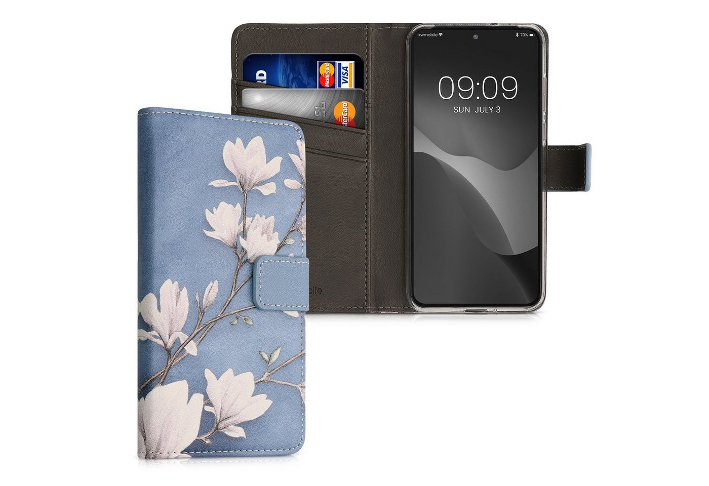 kwmobile Handyhülle Wallet Case für Motorola Edge 30 Neo, Hülle mit Ständer Kartenfächer - Handyhülle von kwmobile