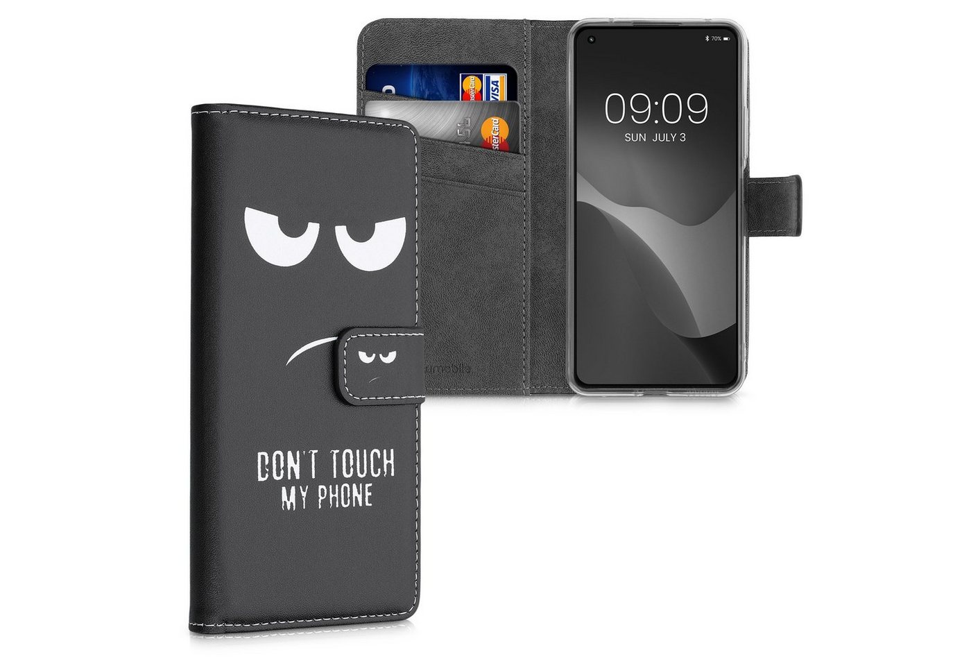 kwmobile Handyhülle Wallet Case für Xiaomi 11 Lite (5G) NE / Mi 11 Lite (5G), Hülle mit Ständer Kartenfächer - Handyhülle von kwmobile