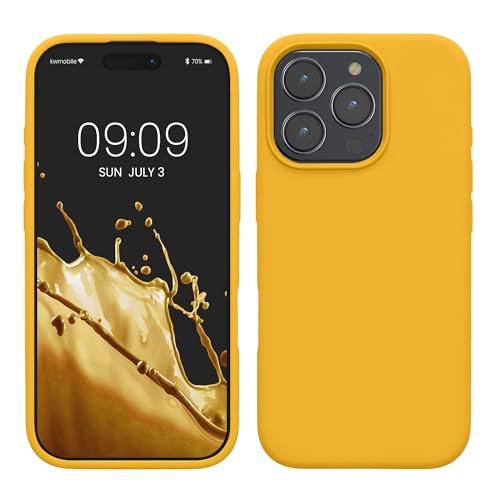 kwmobile Handyhülle für iPhone 16 Pro Max Hülle, für iPhone 16 Pro Max Case - Hülle Silikon - kabelloses Laden - Honiggelb kwmobile Handyhülle für iPhone 16 Pro Max Hülle, für iPhone 16 Pro Max Case - Hülle Silikon - kabelloses Laden - Honiggelb von kwmobile