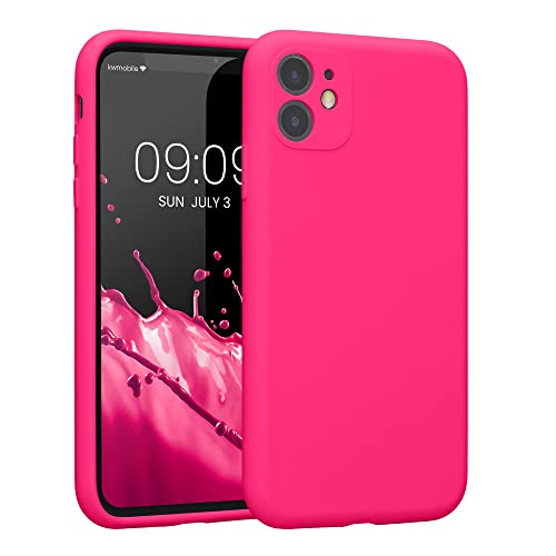 kwmobile Handyhülle kompatibel mit Apple iPhone 11 Hülle - gummierte Handy Case aus Silikon in Neon Pink kwmobile Handyhülle kompatibel mit Apple iPhone 11 Hülle - gummierte Handy Case aus Silikon in Neon Pink von kwmobile