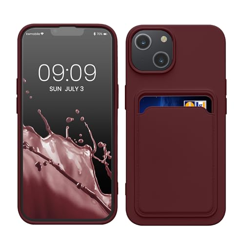 kwmobile Handyhülle kompatibel mit Apple iPhone 14 Hülle - Handy Cover mit Fach für Karten - in Tawny Red von kwmobile